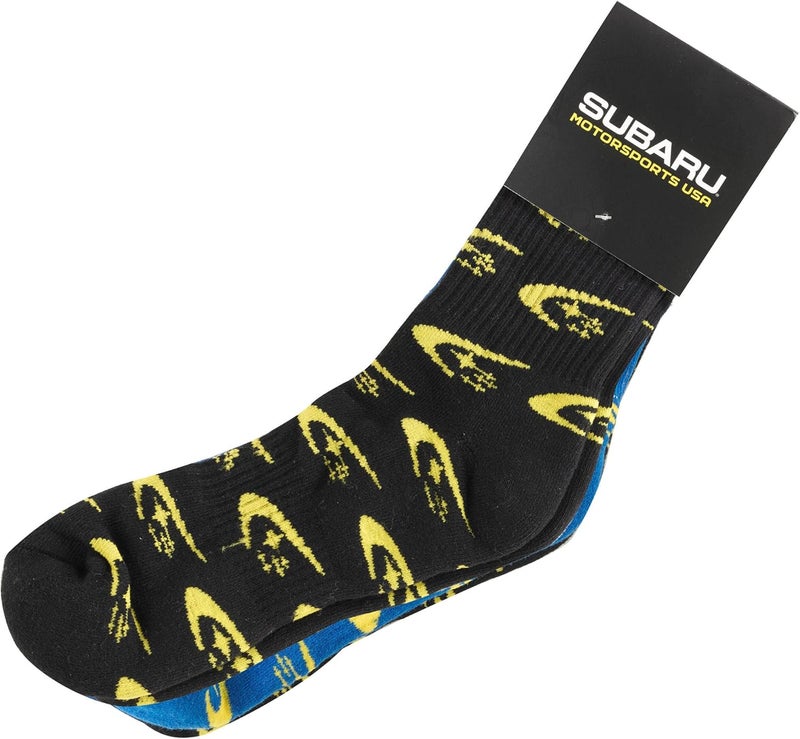 Subaru Genuine Motorsports USA Logo Socks 2 pack Impreza Forester Outback Ascent Brz Crosstrek Sti Wrx Legacy - Image 1